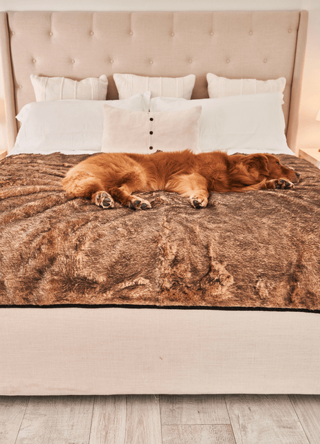 PupProtector™ Summer Short Fur Waterproof Throw Blanket - Sable Tan