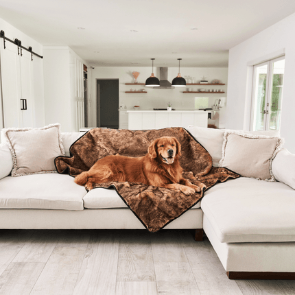 PupProtector™ Summer Short Fur Waterproof Throw Blanket - Sable Tan