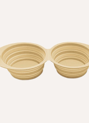 Collapsible Double Pet Bowl – Lightweight & Portable for Travel