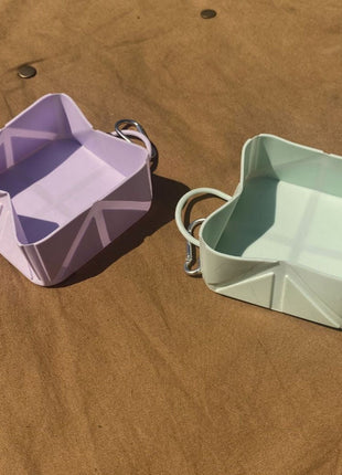 Compact Foldable Pet Food & Water Bowl – Ideal for Travel