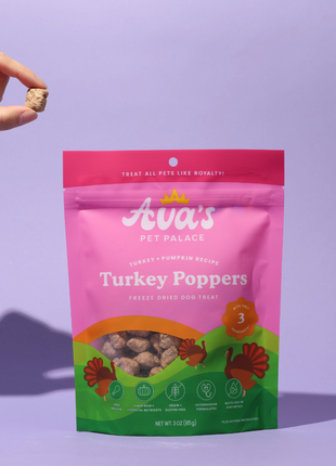 Freeze Dried Dog Treats - Turkey Poppers