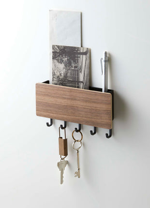 Magnetic Key Rack - Steel + Wood