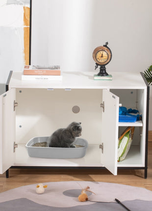 Hidden Cat Litter Box Enclosure