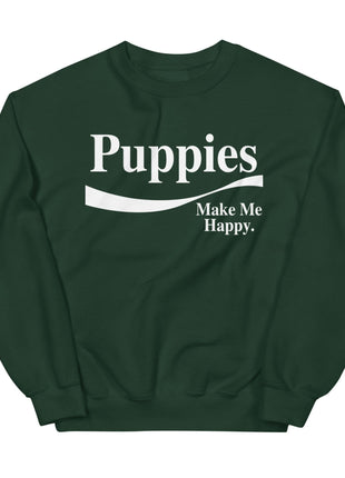 Enjoy Puppies Make Me Happy Sweatshirt | Gift for Dog Lovers