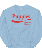 Enjoy Puppies Make Me Happy | Unisex Sweatshirt | Red Font