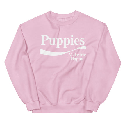 Enjoy Puppies Make Me Happy Sweatshirt | Gift for Dog Lovers