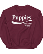 Enjoy Puppies Make Me Happy Sweatshirt | Gift for Dog Lovers