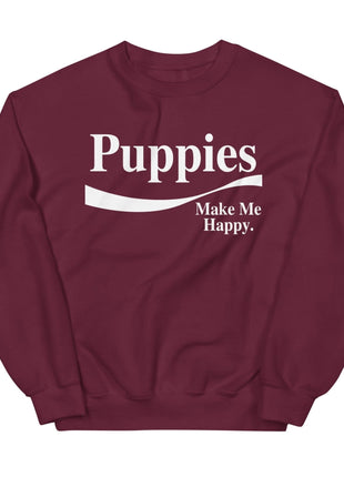 Enjoy Puppies Make Me Happy Sweatshirt | Gift for Dog Lovers