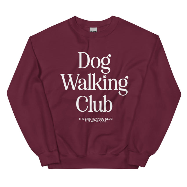 Dog Walking Club | White Font | Unisex Sweatshirt