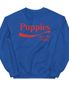 Enjoy Puppies Make Me Happy | Unisex Sweatshirt | Red Font