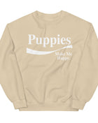 Enjoy Puppies Make Me Happy Sweatshirt | Gift for Dog Lovers - Pup List