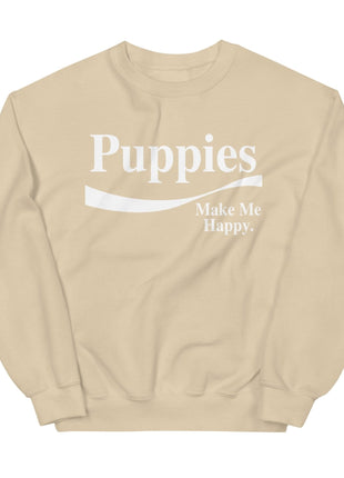 Enjoy Puppies Make Me Happy Sweatshirt | Gift for Dog Lovers - Pup List