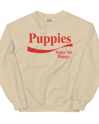Enjoy Puppies Make Me Happy | Unisex Sweatshirt | Red Font