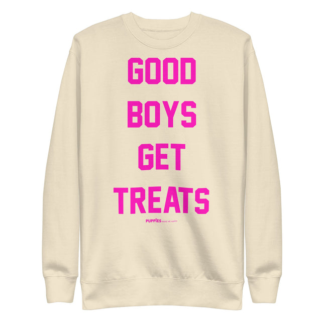 Good Boys Get Treats | Pink Font | Unisex Premium Sweatshirt