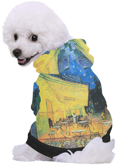 Van Gogh Cafe Terrace At Night Button Hoodie - Pup List