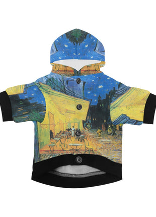 Van Gogh Cafe Terrace At Night Button Hoodie - Pup List