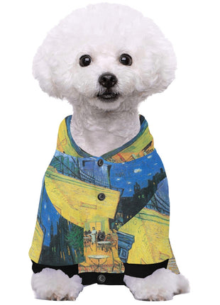 Van Gogh Cafe Terrace At Night Button Hoodie - Pup List