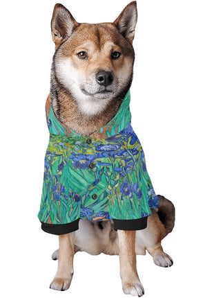 Van Gogh Irises Button Hoodie - Pup List