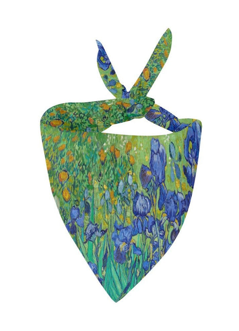 Van Gogh Irises Double-Sided Pet Bandana