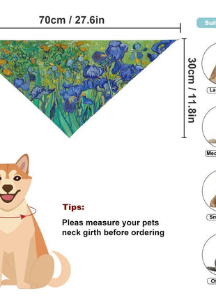Van Gogh Irises Pet Scarf