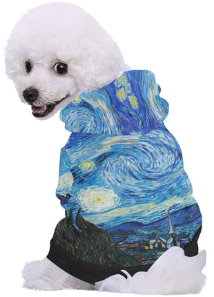 Van Gogh Starry Night Button Hoodie - Pup List