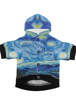 Van Gogh Starry Night Button Hoodie - Pup List