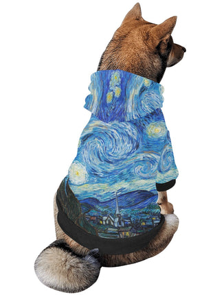 Van Gogh Starry Night Button Hoodie - Pup List