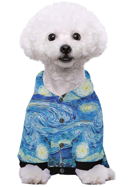 Van Gogh Starry Night Button Hoodie - Pup List
