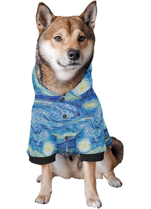 Van Gogh Starry Night Button Hoodie - Pup List