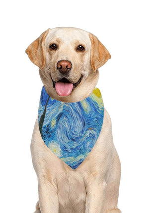 Van Gogh Starry Night Double-Sided Pet Bandana