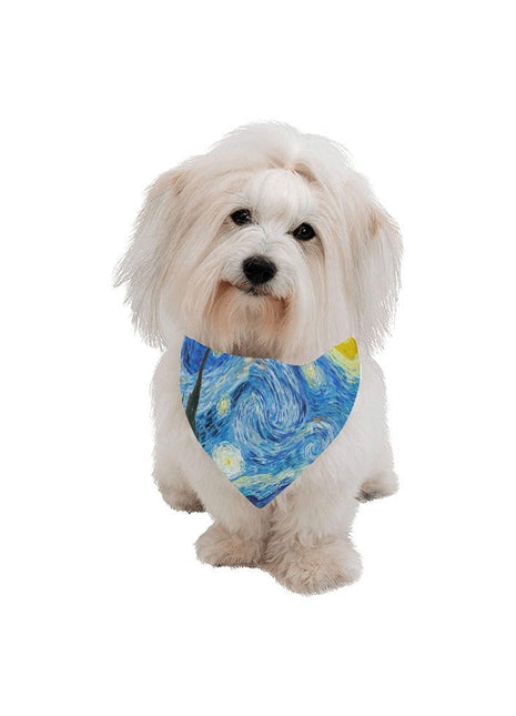 Van Gogh Starry Night Double-Sided Pet Bandana
