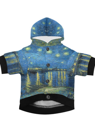 Van Gogh Starry Night Over The Rhone Button Hoodie - Pup List