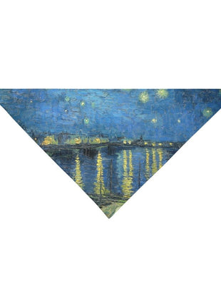 Van Gogh Starry Night Over The Rhone Double-Sided Pet Bandana