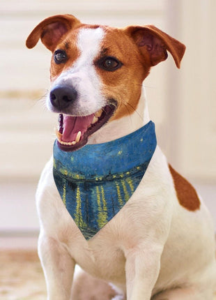 Van Gogh Starry Night Over The Rhone Pet Scarf