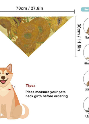 Van Gogh Sunflowers Pet Scarf