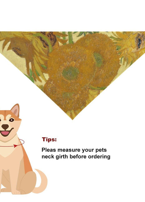 Van Gogh Sunflowers Pet Scarf