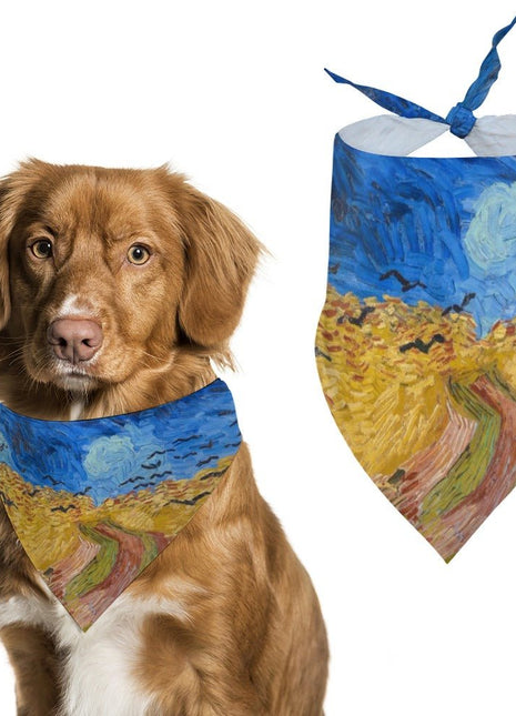 Van Gogh Wheatfield with Crows Pet Scarf