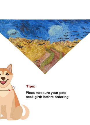 Van Gogh Wheatfield with Crows Pet Scarf
