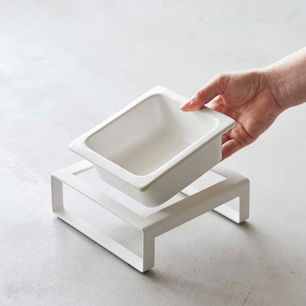 Single Pet Food Bowl - Steel + Ceramic