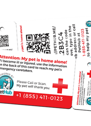 PetHub QR Pet ID Wallet & Keychain Card – Emergency Backup for Your Pet