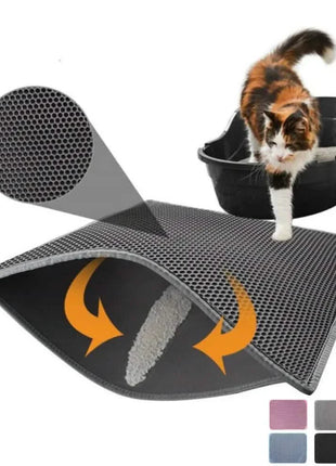 Waterproof EVA Double Layer Cat Litter Trapping Pet Litter Box Mat Clean Pad
