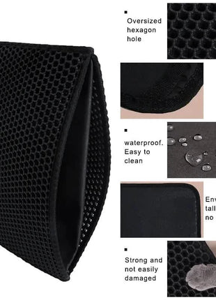Waterproof EVA Double Layer Cat Litter Trapping Pet Litter Box Mat Clean Pad