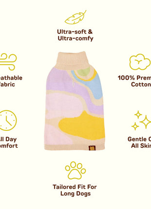 Wavy Knitted Dog Sweater - Pup List