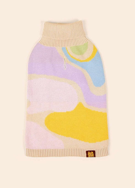 Wavy Knitted Dog Sweater
