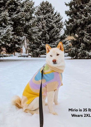 Wavy Knitted Dog Sweater