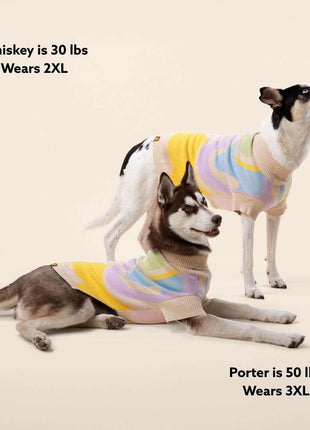 Wavy Knitted Dog Sweater