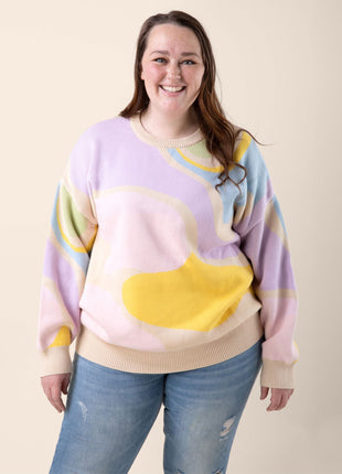 Wavy Oversized Human Sweater