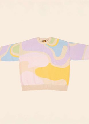 Wavy Oversized Human Sweater