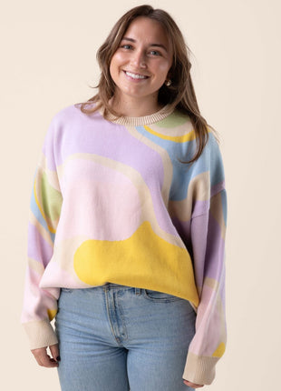 Wavy Oversized Human Sweater