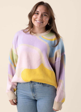 Wavy Oversized Human Sweater